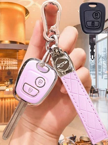 Peugeot Car Key Fob Cover, Soft TPU Key Cover To Protect Your Car Key, Logo For Peugeot 206/207/307 Citroen C2, Old BYD F0 Straight Key Fob - one-size - View 3