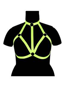 性感女士加大码紧身胸罩笼式胸罩无罩杯胸罩朋克哥特式吊带胸罩