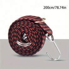 1 件装摩托车弹性橡胶绳带钩，高强度货物带，锌合金挂钩，耐磨，适合运输