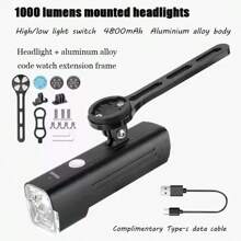 TOSUOD Bicycle Taillight, 1000 Lumens High Brightness Rear Light For Night Riding, Rear Mounted Design - Black - Multicolor - View 11