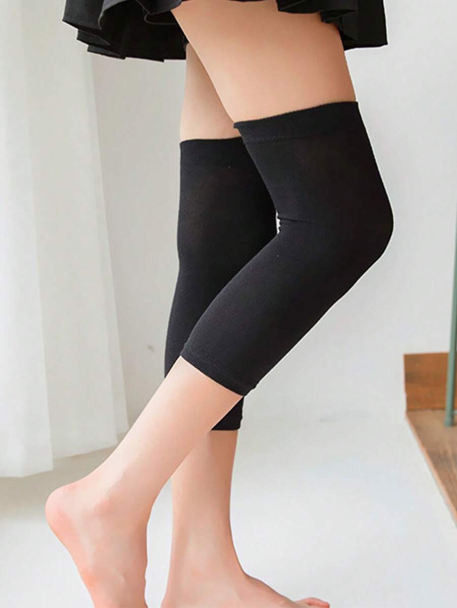1 Pair Summer Air Conditioning Room Knee Protection Socks, Non-Curling To Keep Knees Warm - Multicolor - View 1