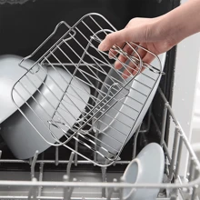 2PCS  Air Fryer Rack & Grill Stick Stainless Steel Double Basket Accessorie - 銀色 - 查看 6