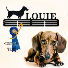 Pet Award Medal Hanger Monogram - 12 Rungs For Medals & Ribbons, Metal Sign, Art, Wall Decor Gifts Birthday Graduation