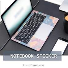 Set de 2 pegatinas para portátil con diseños impresos de marca (Apple, Asus, Compaq, BenQ) - Resistente a arañazos y sin dejar residuo, adecuados para portátiles de 15.6" a 16" - Multicolor - Ver 4