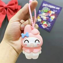 Sanrio Sanrio Hello Kitty&Friends PVC Keychain, Cute Cartoon Animal Themed Backpack Ornament, , Buckle, Suitable For Decoration, Party Fun Gift, Anime Inspired Keychain
