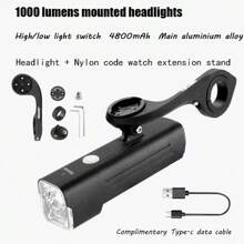 TOSUOD Bicycle Taillight, 1000 Lumens High Brightness Rear Light For Night Riding, Rear Mounted Design - Black - Multicolor - View 12