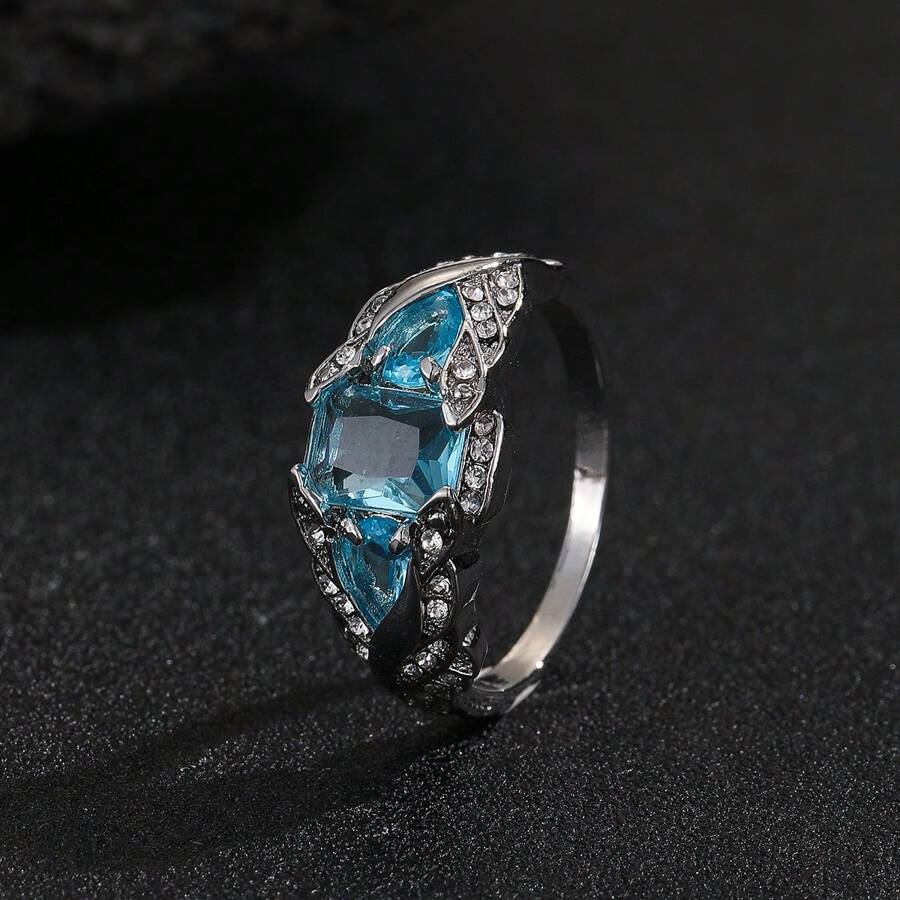 1 件时尚独特迷人闪亮波西米亚风格设计结婚订婚戒指，适合女性日常佩戴