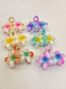 Double-Paired Flossom Clip Candy Gradient Color Flower Hairpin Female Hair Accessories Headdress