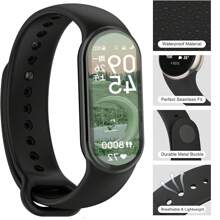 硅胶表带兼容小米 Mi Band 9 8 表带 NFC 运动橡胶手环腕带兼容小米智能手环 8 配件 - Xiaomi Mi Band 9/8 - 查看 2