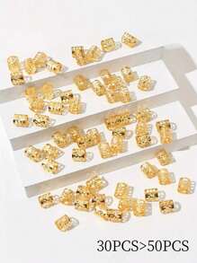 10-60pcs DIY Messy Braid Hair Clips, Minimalist Net Braid Hair Clips, Suitable For Women's Daily Dates, Gifts For Girlfriends, Birthday Gifts, Casual Outings (Handmade Quantity May Have Slight Errors), Hair Accessories - Dreadlocks Hair Buckle - View 11