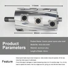 TUNGFULL 电刨螺旋刀头轴木工螺旋刨床电刨螺旋刀轴适用于平刨刨床