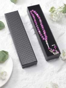 1 件 33 件 6 毫米手工穆斯林祈祷珠 Tasbih，时尚简约黑色礼品盒（多种颜色） - 彩色 - 查看 7