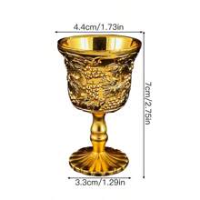 1pc Grape Flower Pattern Stemmed Wine Glass, Suitable For Red Wine, White Wine And Champagne, Great For Wedding Anniversary, Dinner Party, And Bar Use