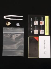 1pc Gold-Plated Single Tooth Five-Pointed Star Tooth Gem, Sparkly Non-Fading High-Grade Unique Gold Tooth Suitable For Men & Women - Multicolor - View 2