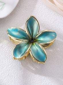 1 件装女士浪漫鸡蛋花发夹，彩色花朵金属发饰，适合高发量，适合日常佩戴和派对发夹爪夹发夹发夹发夹发夹发夹发夹，海滩配饰秋冬女士度假装发饰