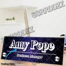 Customized Office Desk Name Plate | Clear Acrylic Desk Sign With Stand | Elegant Personalized Gift With Name And Title Gifts Birthday Graduation - Multicolor - View 13