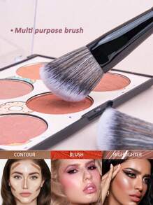 1 pieza Brocha para rubor en polvo de crema, brocha afilada para rubor en polvo líquido y en polvo, herramientas de maquillaje facial