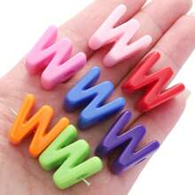 10pcs Letter 3D Beads -Random Color Mixing Of Number Beads, English Letter Beads- Used For Jewelry Creative DIY Make, Such As Bag Chains, Waist Chains,Phone Chains Accessories