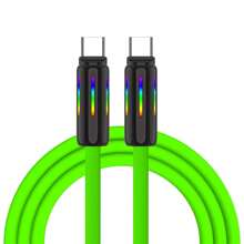 kamyuurs Kamyuurs With LED Light USB C To USB C Cable 240W (Compatible100w, 85w, 60w, 45w)Silicone C-C Charging Cable, Compatible With IPhone 15 16 Compatible With Huawei Compatible With Samsung Compatible With Xiaomi Series Fast Charging Seven Color Breathing Light(Attention: The Charging Light Interface Has A Light, Not A Seven Color Data Cable)