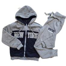 Sea Surf Children's Plush Sweatshirt Set Fully Lined Intense Cold - Navy Blue - View 2