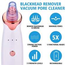 1pc Women's Vacuum Blackhead Remover, Facial Pore Blackhead Suction Device, Portable Facial Pore Cleaner, Can Effectively And Gently Remove Blackheads Safely, Suitable For Both Men And Women, No Pain Caused. - Multicolor - View 5