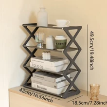 1pc 4-Tier X-Shaped Shoe Rack, Multifunctional Dust-Proof Shoe Rack, Easy Assembly Simple X-Shaped Shoe Rack For Home/Student Dorm, Sturdy Dual-Layer Steel Pipe Disassembly Foldable Shoe Cabinet, Suitable For Entrance, Wardrobe, Garage - Multicolor - View 5