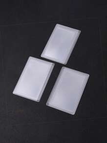 20pcs Matte Transparent ID & Passport Holder - Fashionable Unlined Plastic Sleeve, Suitable For Commute, Travel And Office Use - Compact And Protective