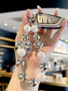 1 móc khóa hình trái tim nhiều màu sắc sáng tạo, ốp điện thoại di động nơ thanh lịch phụ kiện tự làm, mặt dây chuyền nữ tính - Nhiều màu - Xem 6