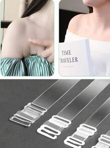 Pary przezroczystych pasków, przezroczyste, niewidoczne paski na ramię, antypoślizgowe i zapobiegające upadkom, regulowany rozmiar, wysoce elastyczne, niebrudzące, nieuciskające paski na ramię, cienkie, niewidoczne i piękne paski na ramię, niezbędne akcesoria do noszenia sukienek, akcesoria podróżne, akcesoria do szycia, paski na ramię, akcesoria odzieżowe, artykuły gospodarstwa domowego - Wielokolorowe - Zobacz 1