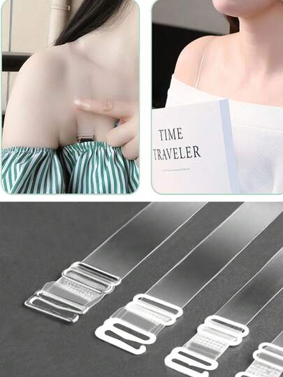 أزواج من أشرطة الكتف الشفافة اللاصقة غير المرئية، قابلة للتعديل بمرونة عالية وغير علامات، أشرطة كتف جميلة وغير ضيقة، إكسسوارات أساسية لارتداء الفساتين، إكسسوارات سفر، إكسسوارات خياطة، أشرطة الكتف، إكسسوارات الملابس، لوازم المنزل الأساسية