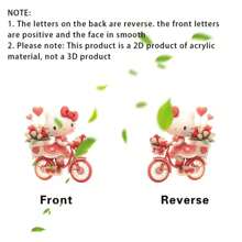 Sanrio Hello Kitty 亚克力钥匙扣 - 可爱、2D 吊坠、精美节日礼物