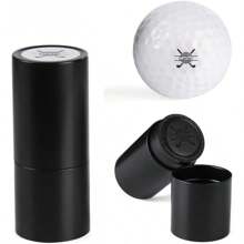 Custom Order: Quick Dry Waterproof Personalized Golf Ball Stamp With Stamp Ink, Making Your Golf Ball Unique. This Reusable Golf Ball Marking Tool Is A Special Gift For Golfers To Identify Golf Balls, Featuring A Reusable Golf Ball Ink Stamp (Ink Required). - Black Shell Black Ink - View 3