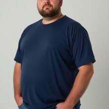 Kit 03 Men's Plus Size Basic Plain T-Shirt 100% Cotton Short Sleeve - Maroon - View 3