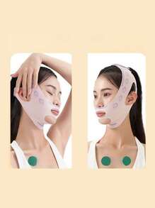 1 件可重复使用的女士粉色睡眠面膜，弹性轻质瑜伽面部护带