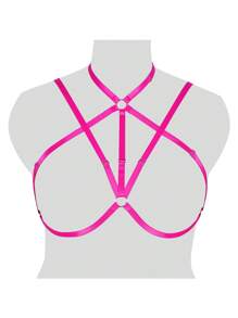 Women Plus Size Harness Elastic Cupless Cage Bra Sexy Lingerie For Women Adjustable Strap Bra - Multicolor - View 9