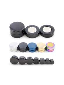 2 Pieces Punk Men Strong Magnet Magnetic Ear Stud Set Non Piercing Earrings Fake Earrings Gift For Boyfriend Lover Jewelry - Magnet Earring - View 1