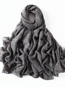 1 Piece Fashion Style Women Scarf Wrap Leaf Bronzing Shawls Headband Fantastic Crinkle Viscose Hijab