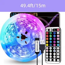 NBBUFF 3.28ft-98.4ft LED Strip Lights For Bedroom Room,With 44Key Remote, Flexible Use,Adjustable Color Flashing Speed,6 DIY Modes,Very Easy To Install,For Ceiling, Party Atmosphere Lights ,Festive Atmosphere Lights,Holiday Gifts
