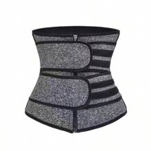 Cinturón doble para entrenamiento de la cintura, con cremallera, diseñado para promover la sudoración durante el ejercicio, ideal para el moldeamiento postparto y como faja de compresión abdominal. - aleatorio - Ver 8