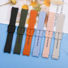 1 Dây đeo silicon thể thao tương thích với Samsung Galaxy Watch 7 FE 44mm 40mm, Dây đeo tương thích với Galaxy Watch 4 6 Classic 5 Pro, Dây đeo 43mm 47mm 45mm 46mm, Phụ kiện đồng hồ thông minh dành cho nam nữ - 20mm - Xem 7