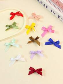 10/20pcs Random Color Fabric Bow Hair Clips, Cute Pet Grooming Accessories For Cats And Dogs - Multicolor - View 3