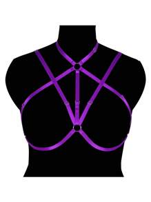 Women Plus Size Harness Elastic Cupless Cage Bra Sexy Lingerie For Women Adjustable Strap Bra - Multicolor - View 11