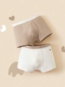 mini bala Young Boy Soft Quick-Dry Boxer Briefs, Antibacterial Comfortable, 4-Pack - Camel - View 2