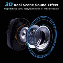 Acinaci Wireless Gaming Headset With Detachable Noise-Proof Microphone, 2.4G Bluetooth - USB - 3.5mm Wired Jack 3 Modes Wireless Gaming Headphones For PC, Switch, Phone, Tablet