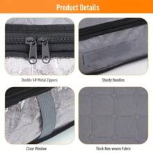 5/4/1 Piezas Cajas de almacenamiento debajo de la cama con ventanas transparentes, cajas y contenedores de almacenamiento de armario, bolsas de almacenamiento debajo de la cama plegables, adecuados para mantas, toallas, edredones, suéteres, sábanas, papel de embalaje, forros y cubiertas