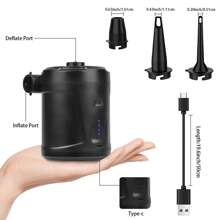 1pc Outdoor Camping Portable Wireless Electric Air Pump - Rapid Inflator And Deflator For Airbeds, Air Mattresses, Boats, Swim Rings, Swimming Pools, Etc. - Compact, Lightweight, Rechargeable And Easy To Use