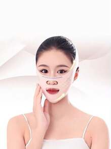 1 件可重复使用的女士粉色睡眠面膜，弹性轻质瑜伽面部护带