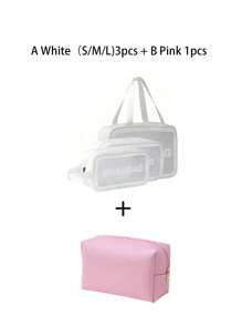 1 件便携式旅行化妆包，女士防水化妆包，带隔层，大容量洗漱用品收纳包，PU 皮革，适合女性、母亲、学生、宿舍、海滩、邮轮旅行、暑假必备的礼物 - 彩色 - 查看 26