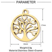 1pc Stainless Steel Tree Of Life Pendant, Versatile For DIY Jewelry Making Of Bracelets And Necklaces