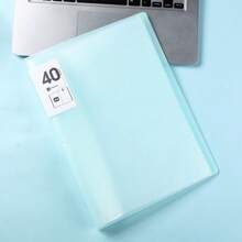 1 pieza Álbum de almacenamiento de pintura de diamantes, libro de almacenamiento de dibujos con bolsillos transparentes duraderos y 40 páginas, carpeta de archivos para estudiante, papelería, certificados y herramienta de exhibición de documentos - Multicolor - Ver 10